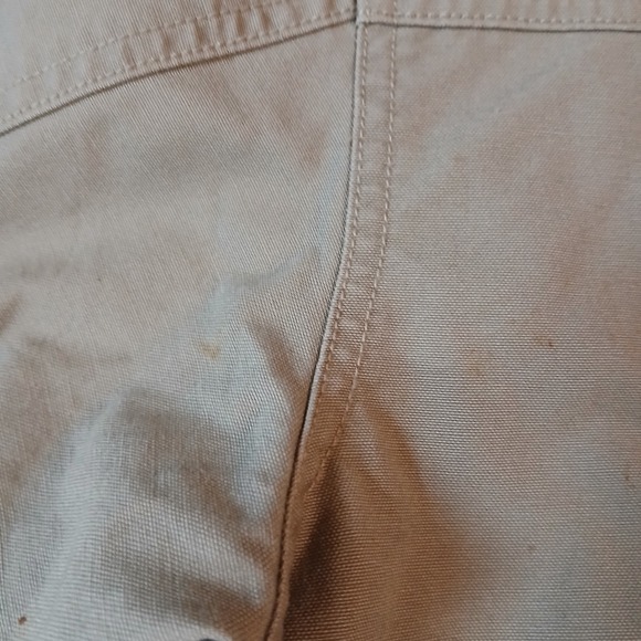 Vtg LL Bean Chore Jacket Women's Petite M Beige Corduroy Collar Barn Coat READ - Picture 4 of 12